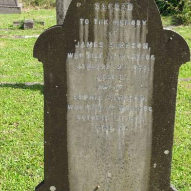SIMPSON James -1893 &amp; Sophia -1907
