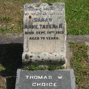 TABERER Sarah Anne -1913 :: CHOICE Thomas W. 1944