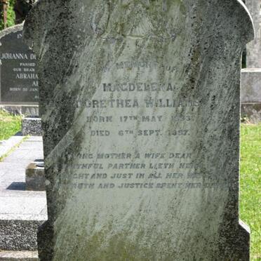 WILLIAMS Magdelena Dorethea 1833-1897