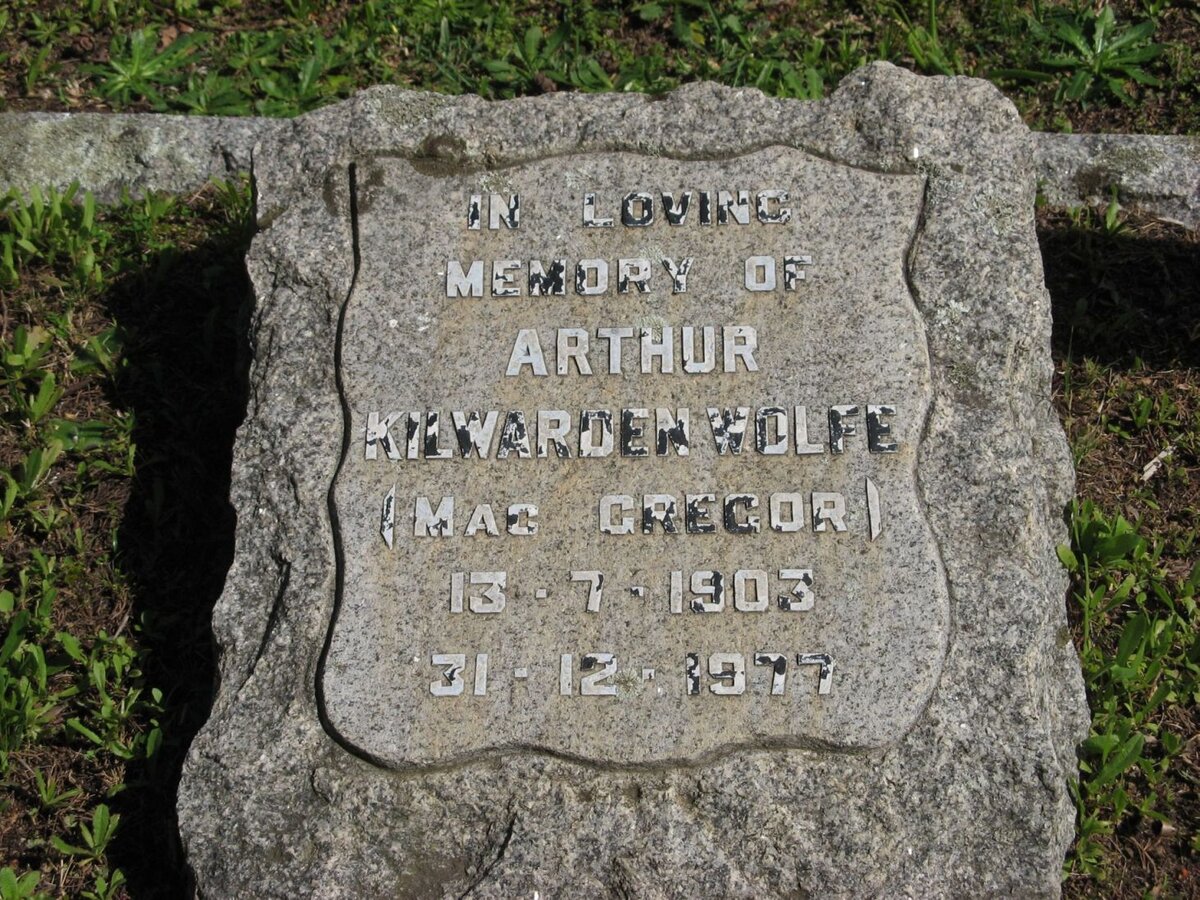 WOLFE Arthur Kilwarden, Mac GREGOR 1903-1977