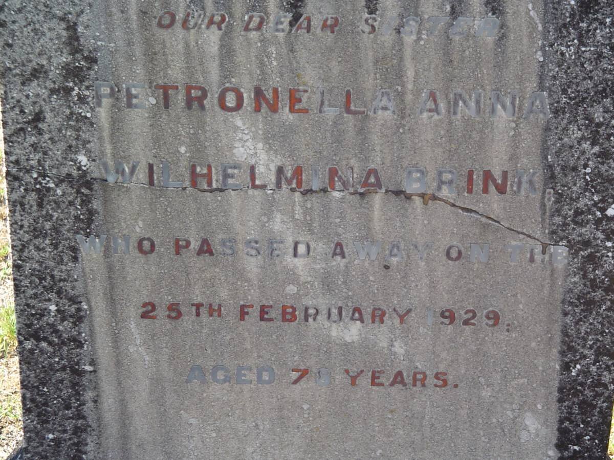 BRINK Petronella Anna Wilhelmina -1929