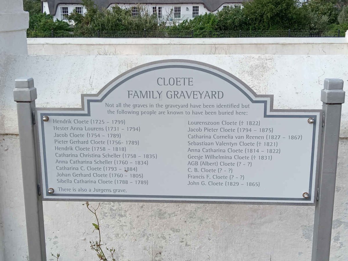 9. CLOETE Family Graveyard