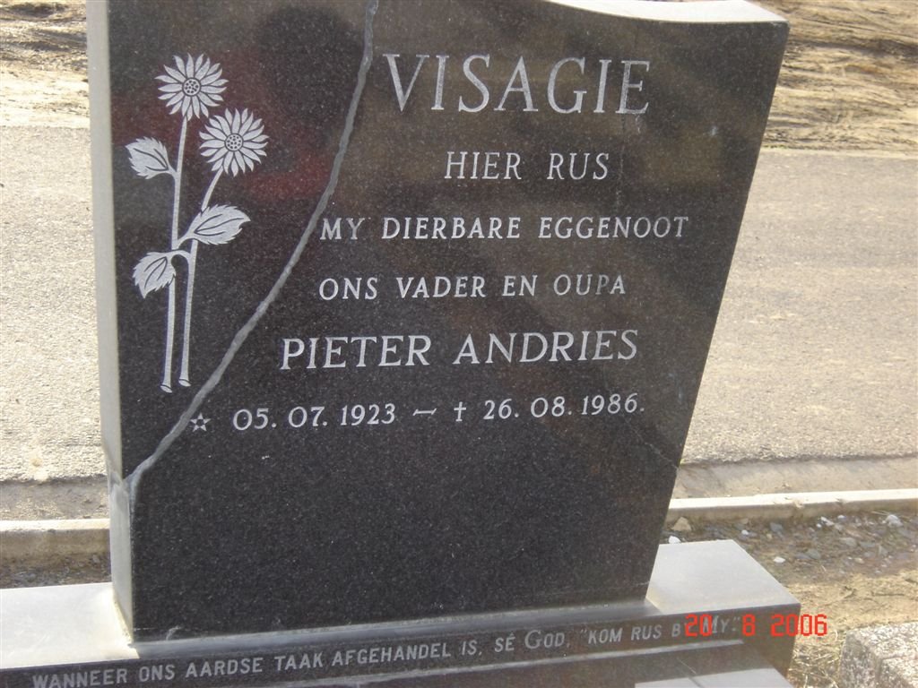 VISAGIE Pieter Andries 1923-1986