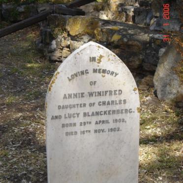 BLANCKENBERG Annie Winifred 1902-1902