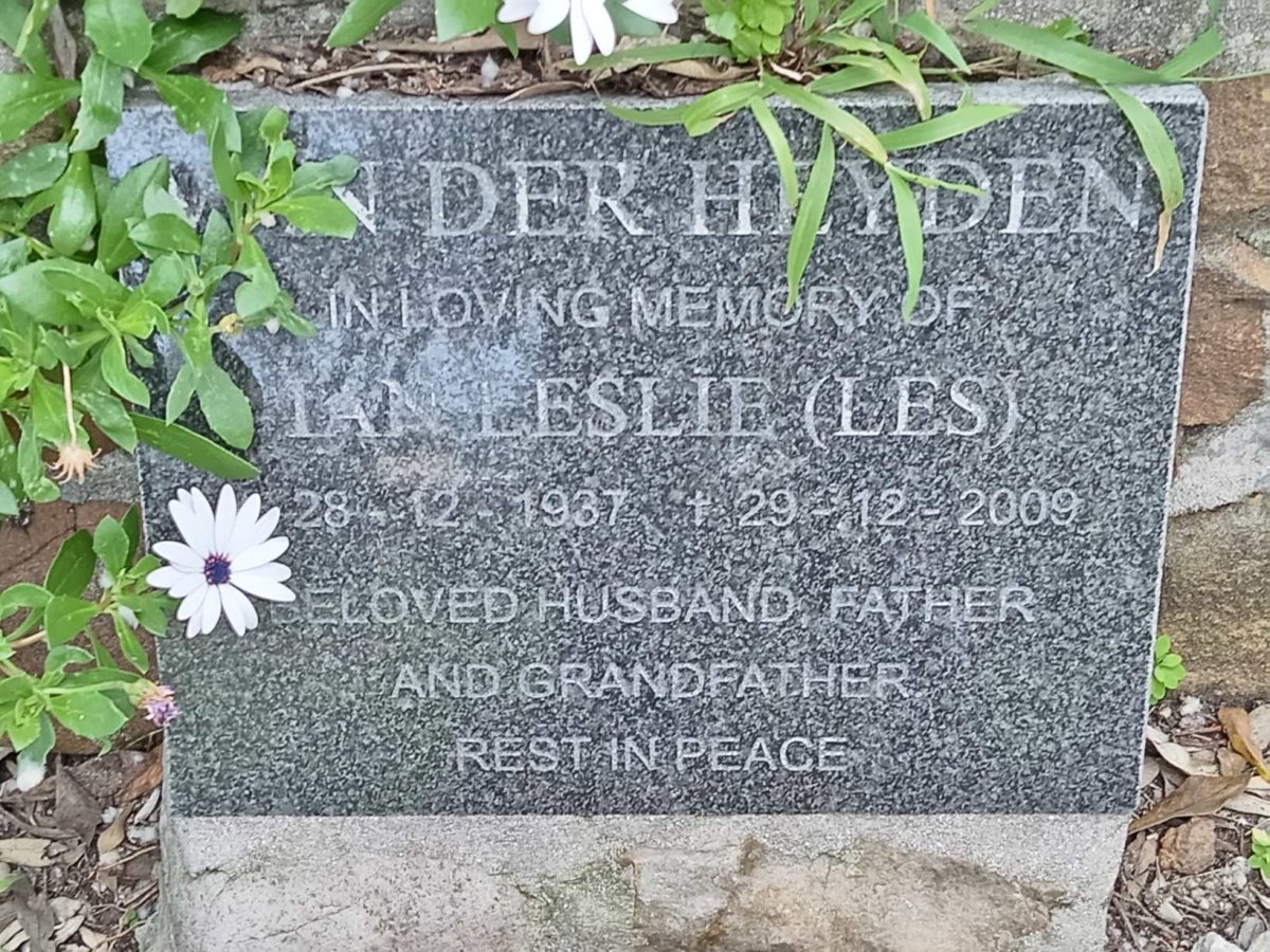 HEYDEN Ian Leslie, van der 1937-2009