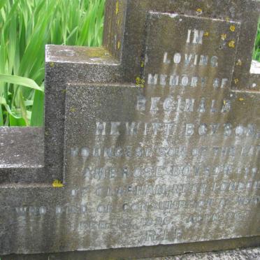 BOYSON Reginald Hewitt -1896