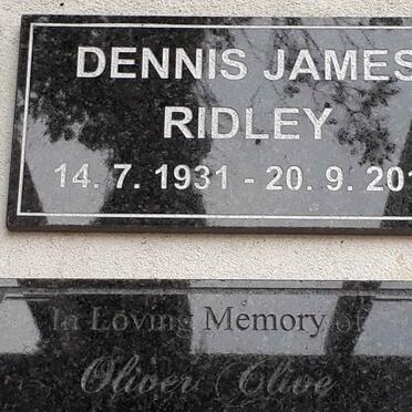 RIDLEY Dennis James 1931-2019