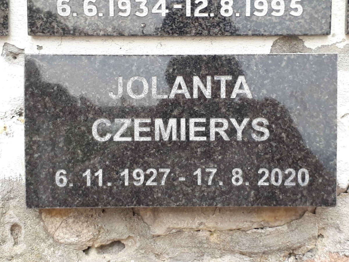 CZEMIERYS Jolanta 1927-2020