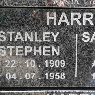 HARRIS Stanley Stephen 1909-1958 &amp; Sarah Maria Blanche 1907-1983