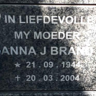 BRAND Anna J. 1944-2004