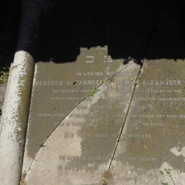 ALEXANDER Lewis -1888 &amp; Rebecca -1888