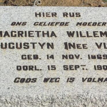 AUGUSTYN Magrietha Willemina nee VLOK 1869-1904