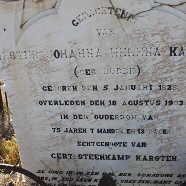 KARSTEN Hester Johanna Helena nee LUBBE 1828-1903