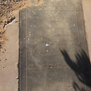 KARSTEN Anna H. nee GELDENHUIJS 1878-1903