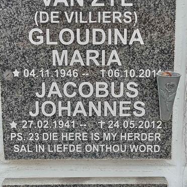 ZYL Jacobus Johannes, van 1941-2012 &amp; Gloudina Maria DE VILLIERS 1946-2014