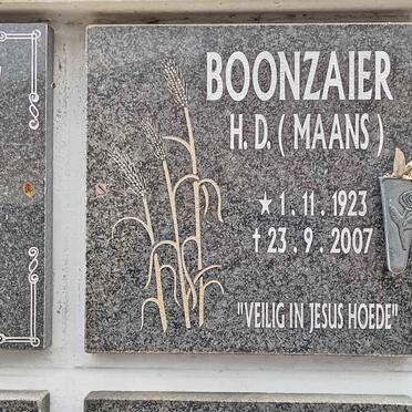 BOONZAIER H.D. 1923-2007