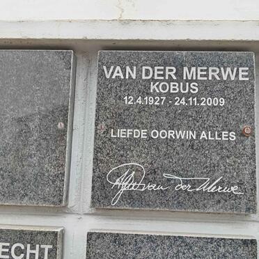 MERWE Kobus, van der 1927-2009
