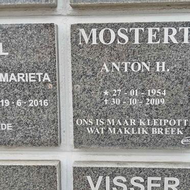 MOSTERT Anton H. 1954-2009