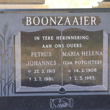 BOONZAAIER Petrus Johannes 1913-1981 &amp; Maria Helena POTGIETER 1908-1985