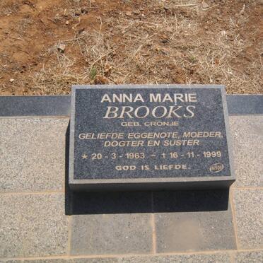 BROOKS Anna Marie nee CRONJE 1963-1999