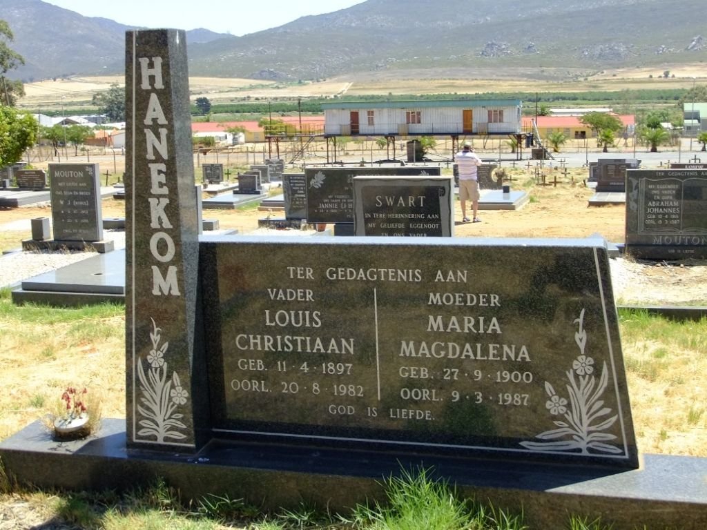 HANEKOM Louis Christiaan 1897-1982 &amp; Maria Magdalena 1900-1987