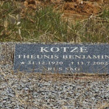 KOTZE Theunis Benjamin 1920-2002