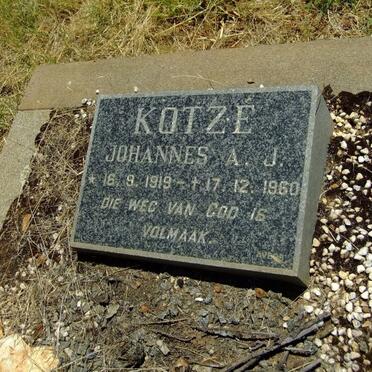 KOTZE Johannes A.J. 1919-1960