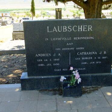 LAUBSCHER Andries J.A. 1885-1930 &amp; Catharina J.B. BURGER 1887-1972