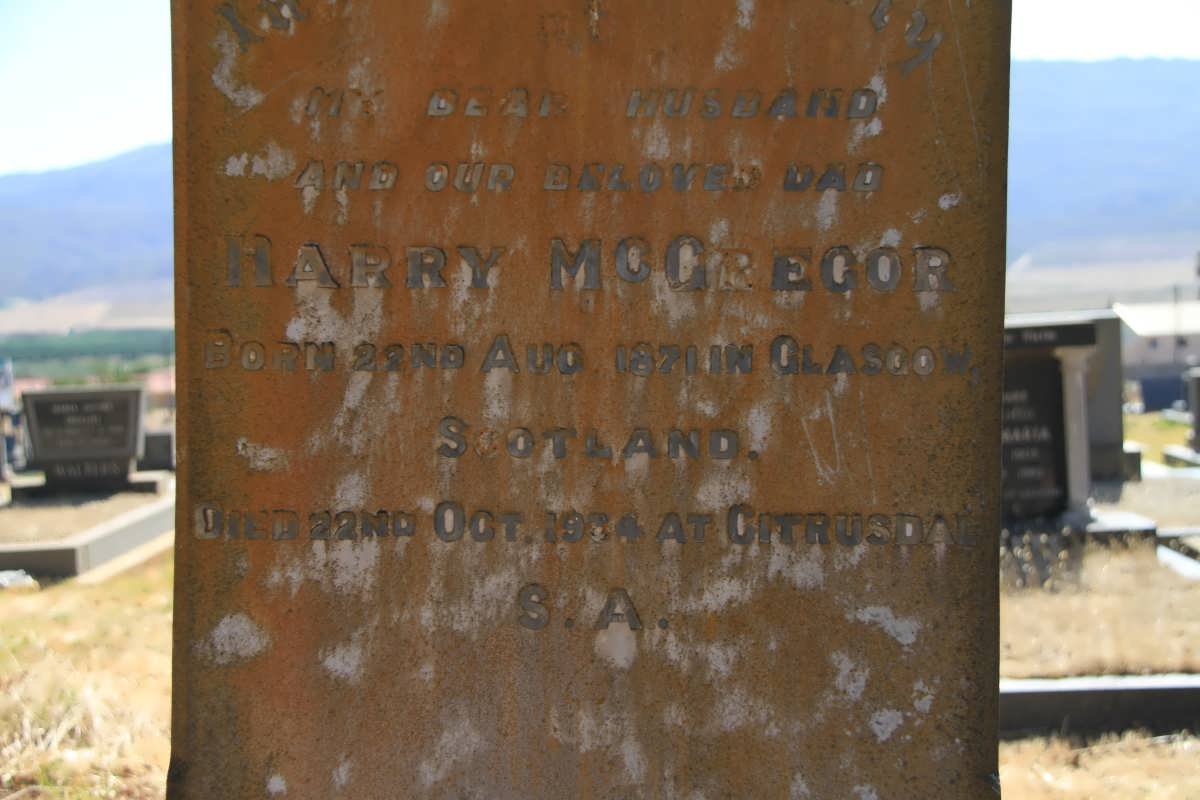 McGREGOR Harry 1871-19?4