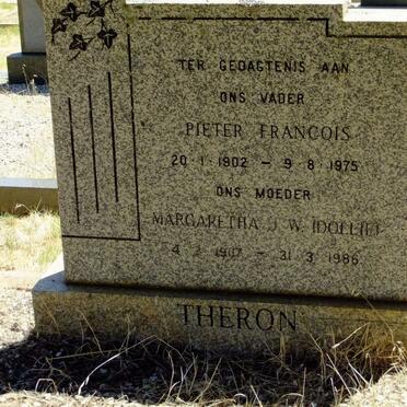 THERON Pieter Francois 1902-1975 &amp; Margaretha J.W. 1907-1986