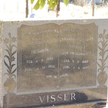 VISSER Ernest Hendrik 1885-1966 &amp; Gertruida Cecilia Johanna ENGELBRECHT 1883-1967