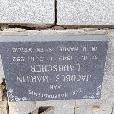 LAUBSCHER Jacobus Martin 1949-1992