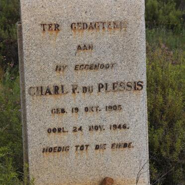 PLESSIS Charl F., du 1905-1946