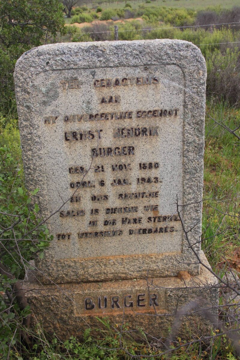 BURGER Ernst Hendrik 1880-1943