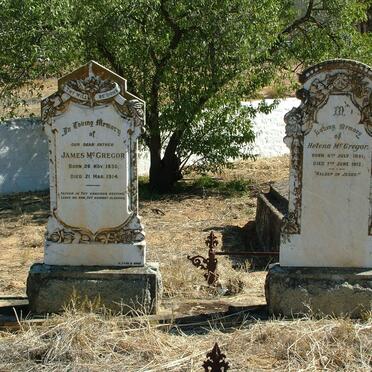 5. Overview of James &amp; Helena MCGREGOR's graves