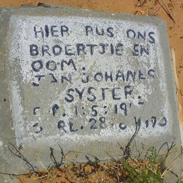 SYSTER Jan Johannes 19??-1970