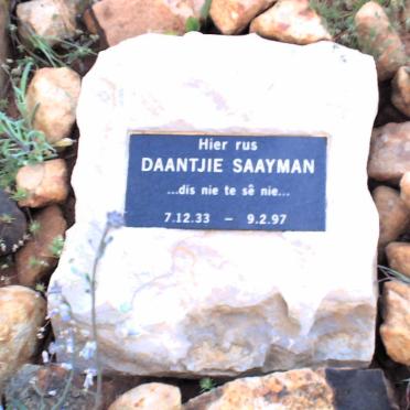 SAAYMAN Daantjie 1933-1997