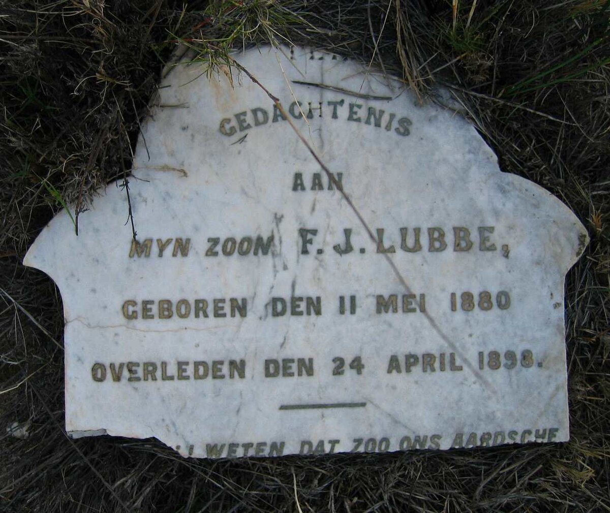 LUBBE F.J. 1880-1898