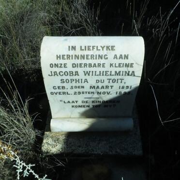 TOIT Jacoba Wilhelmina Sophia, du 1891-1893