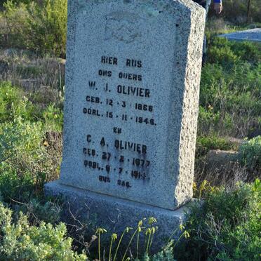 OLIVIER W.J. 1866-1946 &amp; C.A. 1877-1914