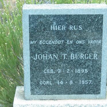 BURGER Johannes Theodorus 1895-1957
