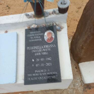 WIESE Petronella Johanna nee KIRK 1942-2021