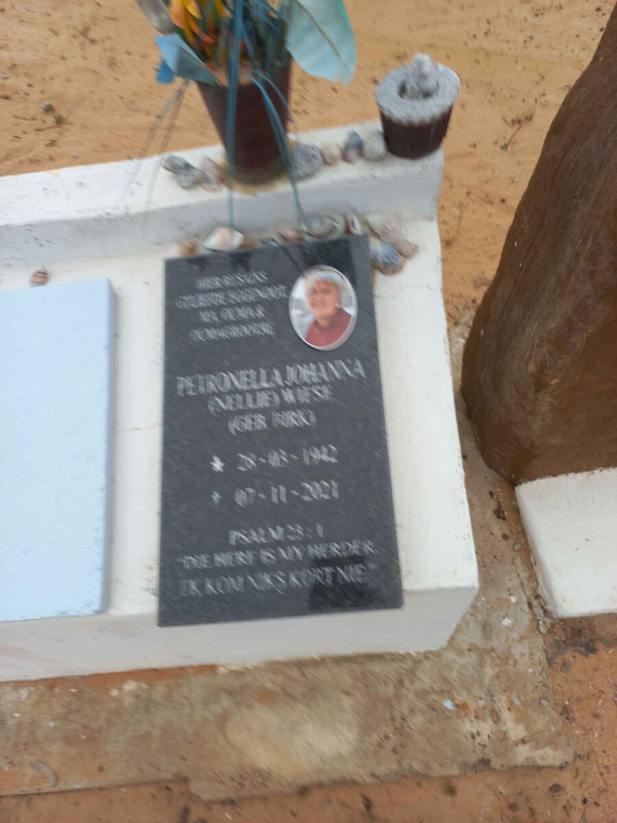 WIESE Petronella Johanna nee KIRK 1942-2021
