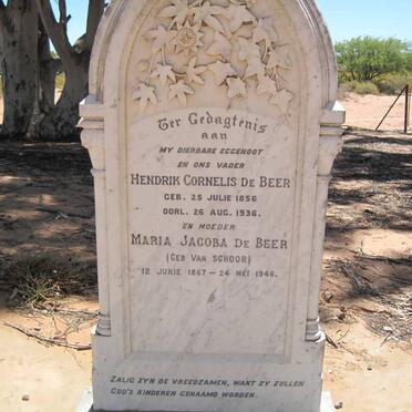 BEER Hendrik Cornelis, de 1856-1936 &amp; Maria Jacoba VAN SCHOOR 1867-1946