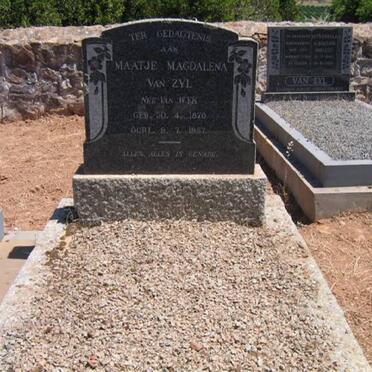 ZYL Maatje Magdalena, van nee VAN WYK  1870-1957