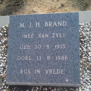 BRAND M.J.H. nee van ZYL 1925-1986