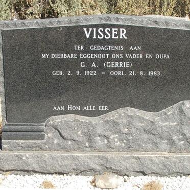 VISSER G.A. 1922-1983