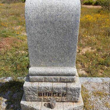 BURGER Dirk J.G. 1865-1949 &amp; Dorethea G.H. V.D. WESTHUIZEN 1865-1951