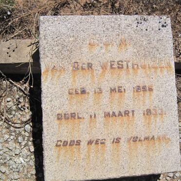 WESTHUIZEN C.J.M., van der 1896-1933