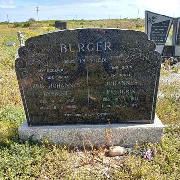 BURGER Dirk Johannes Gysbert 1910-1946 :: BURGER Johannes Frederik 1941-1971